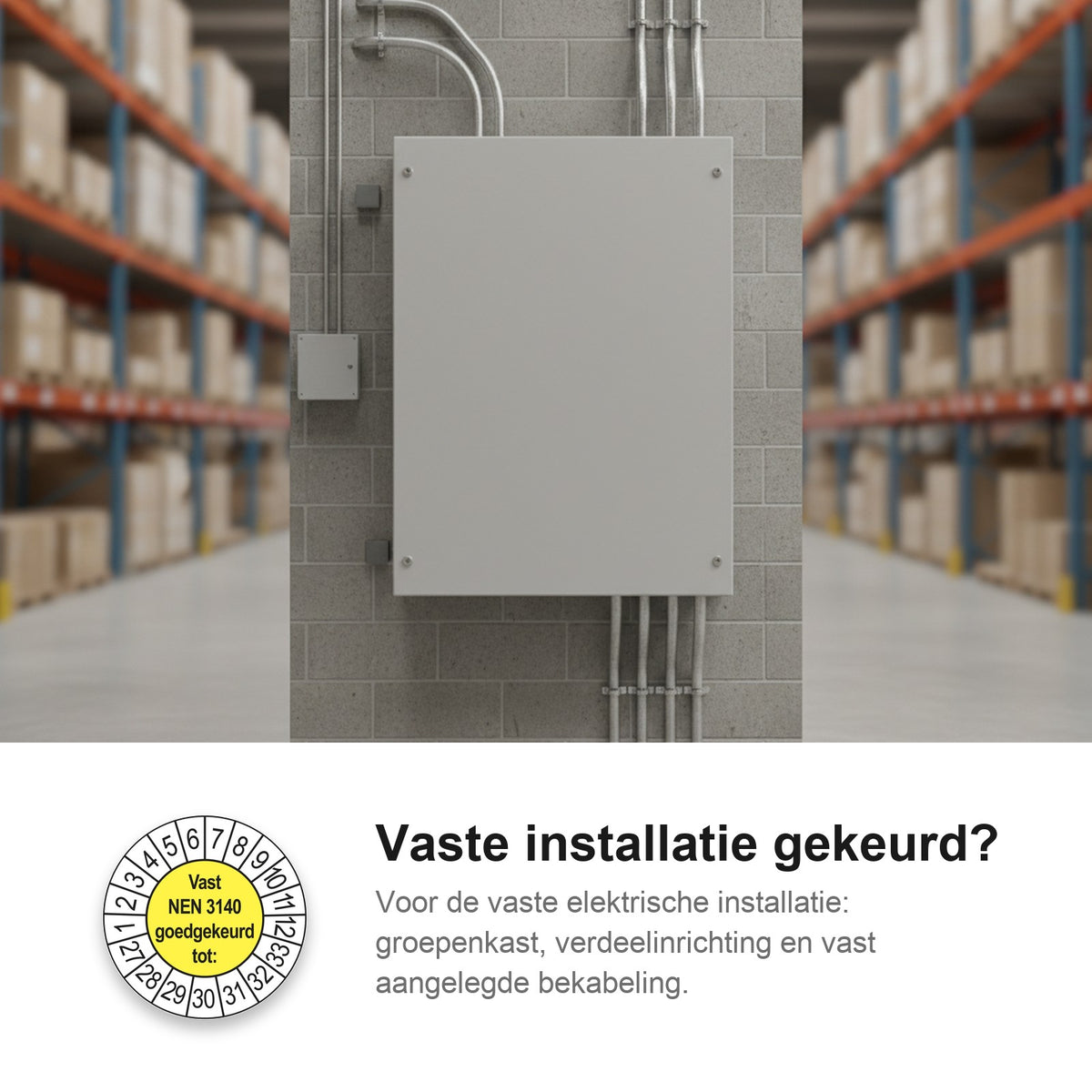 sfeerbeeld Vast NEN 3140 Goedgekeurd tot Geel