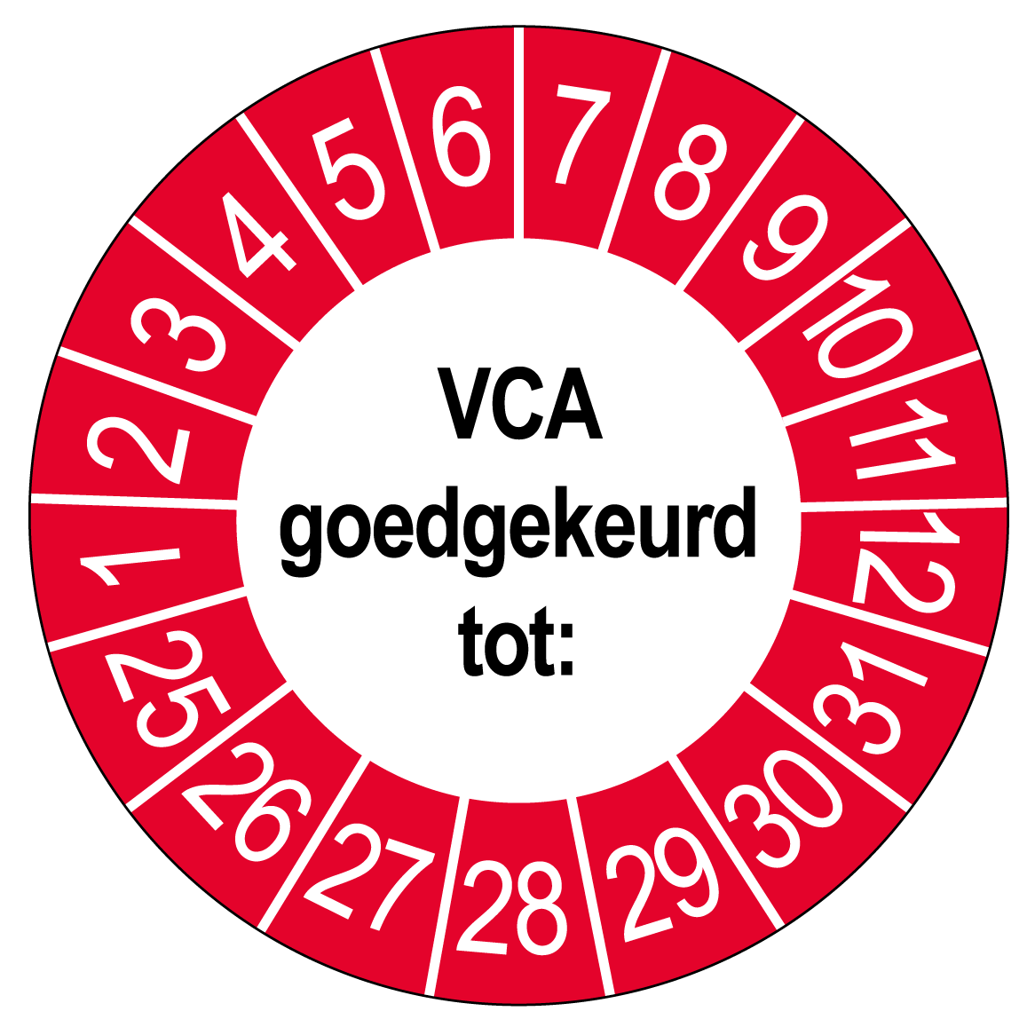 VCA Keuringsstickers | 50 stuks (10 strips) | 35mm Rond | Vinyl | Goedgekeurd - Ricard Pictogram stickers - 8718133053429