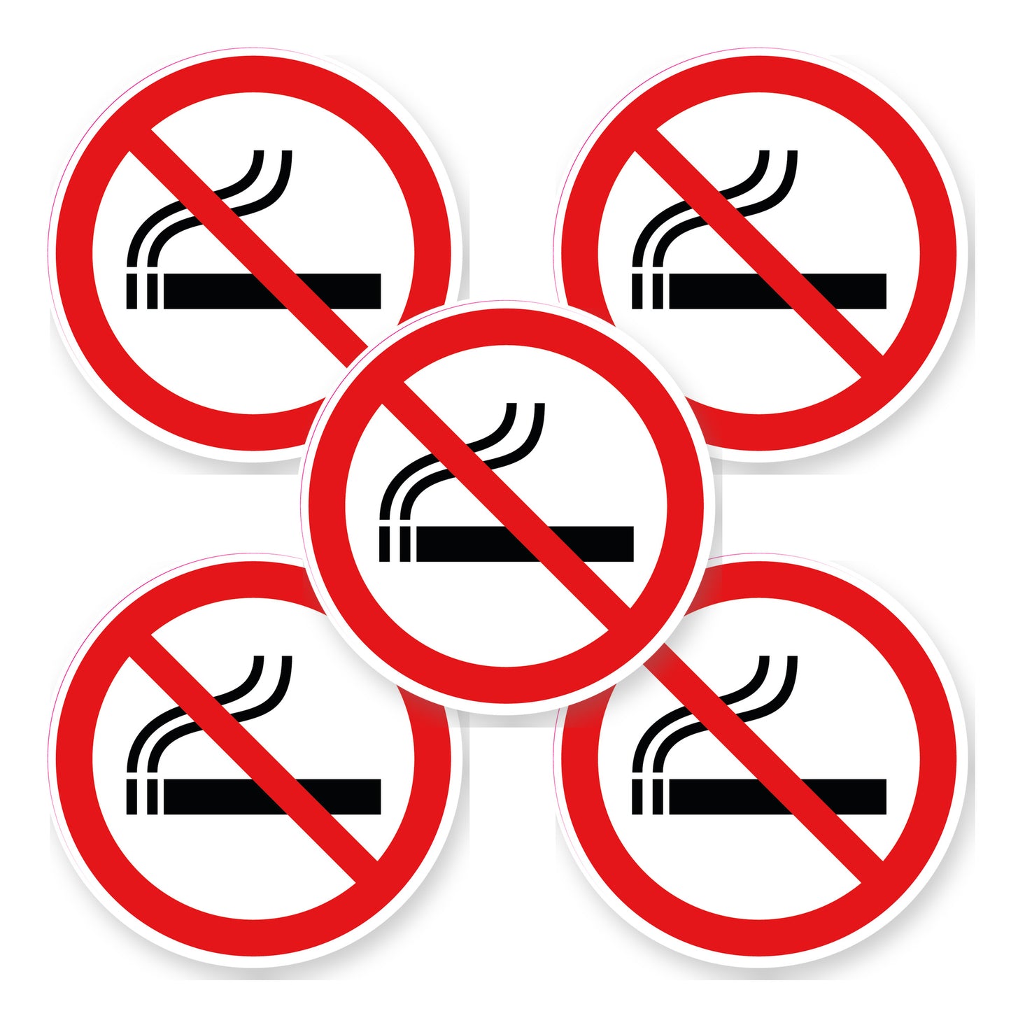 5x Verboden te Roken Stickers | Ø 20 cm | ISO 7010 P002 - set van 5 stickers