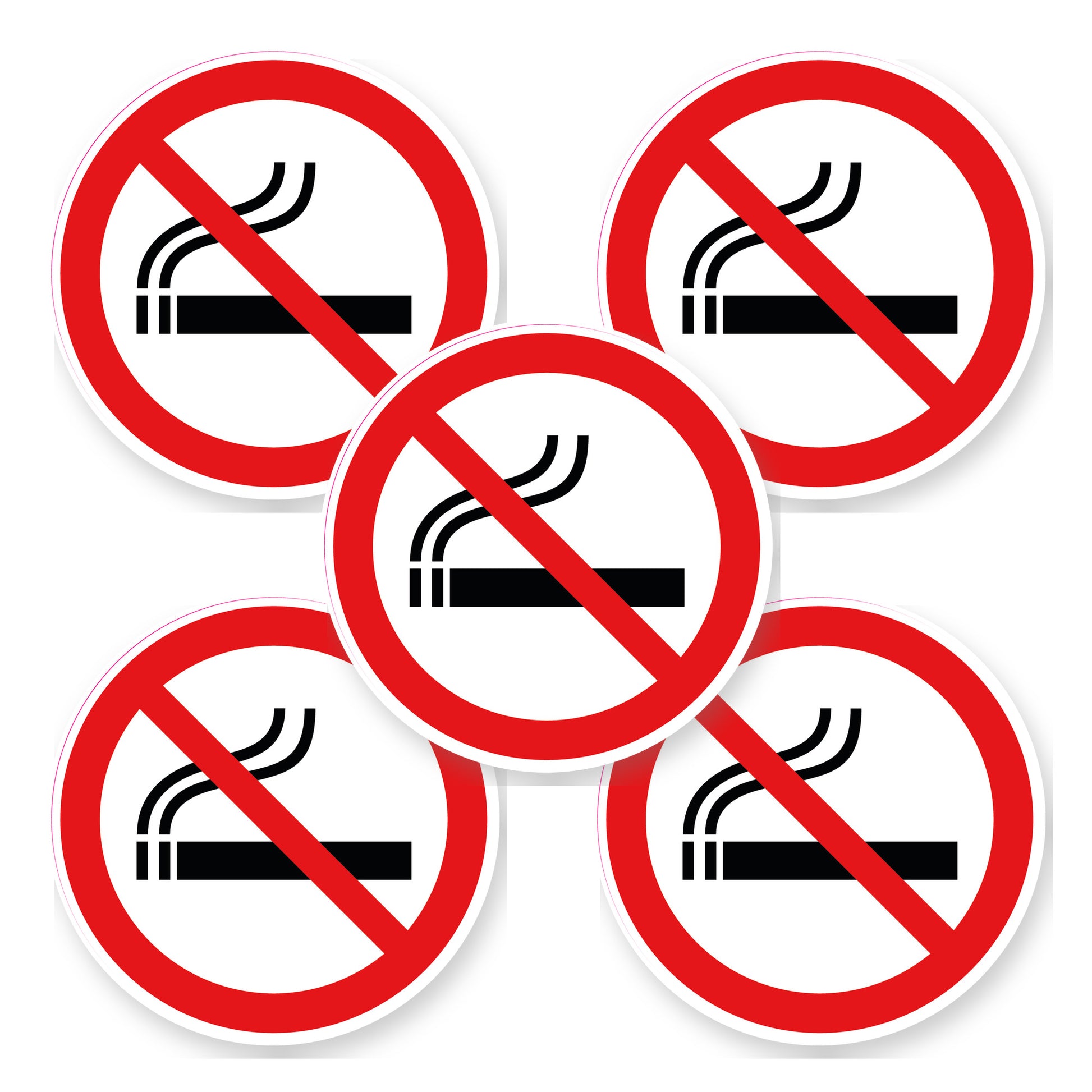 5x Verboden te Roken Stickers | Ø 20 cm | ISO 7010 P002 - set van 5 stickers