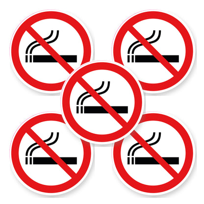 5x Verboden te Roken Stickers | Ø 20 cm | ISO 7010 P002 - set van 5 stickers