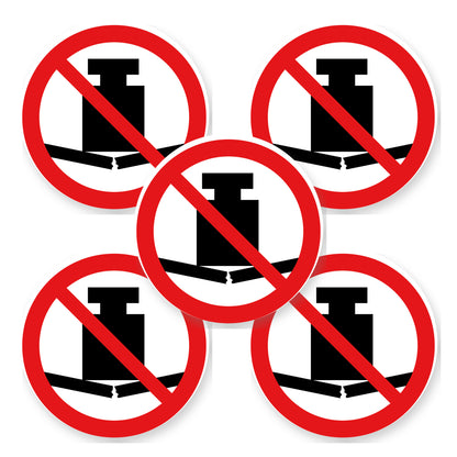 Verboden zwaar te beladen sticker | 5 stuks van 20 cm - set van 5 stickers