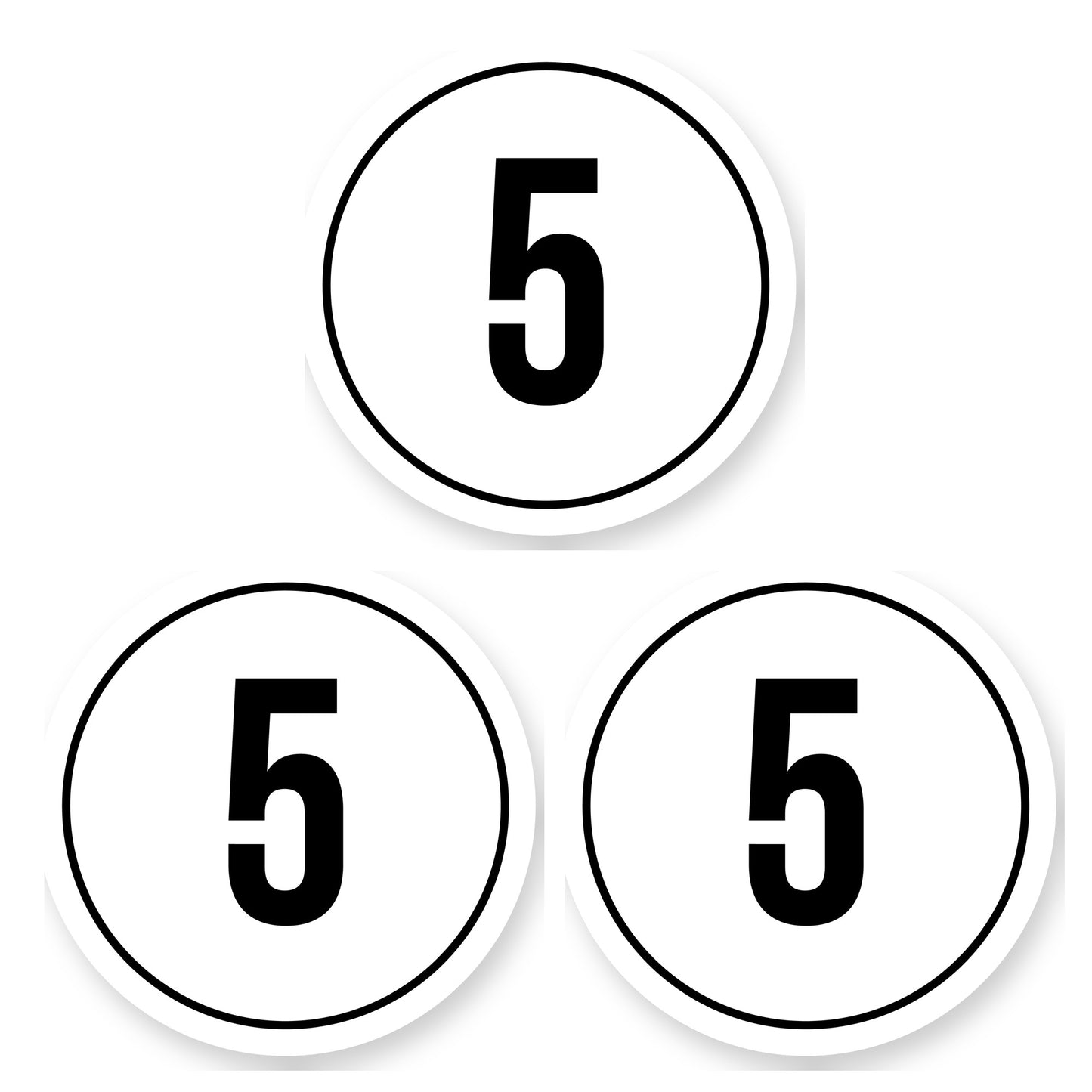 Tempo 5 sticker 25 cm | 3 stuks | Weersbestendig vinyl - set van 3 stickers
