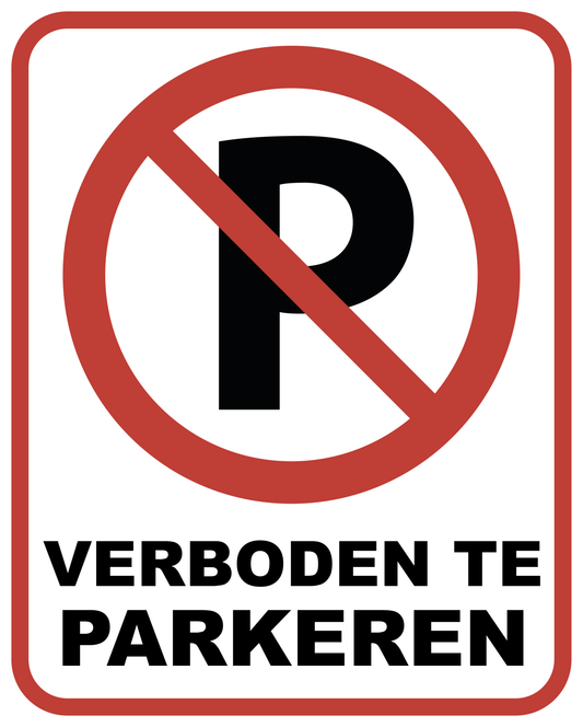 Verboden te Parkeren | 20x25cm & 3 mm dik | Dibond | Ricard - Ricard Pictogram stickers - 8718133055881