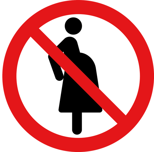 Verboden voor zwangere vrouwen stickers | Pictogram sticker | Vinyl | 10 Stickers van 10 cm