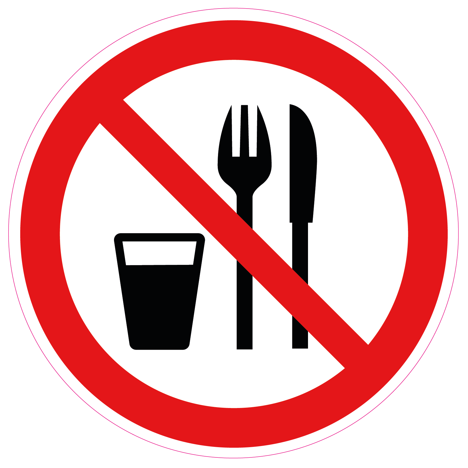Verboden eten en drinken Sticker | Pictogram sticker