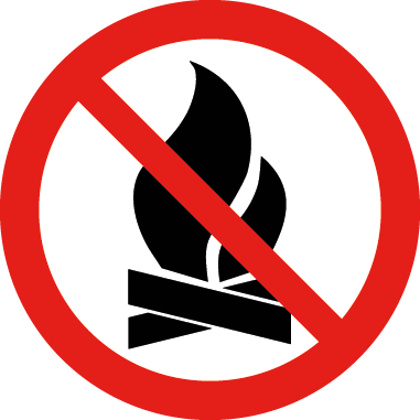 Verboden open vuur verboden Sticker | Pictogram sticker