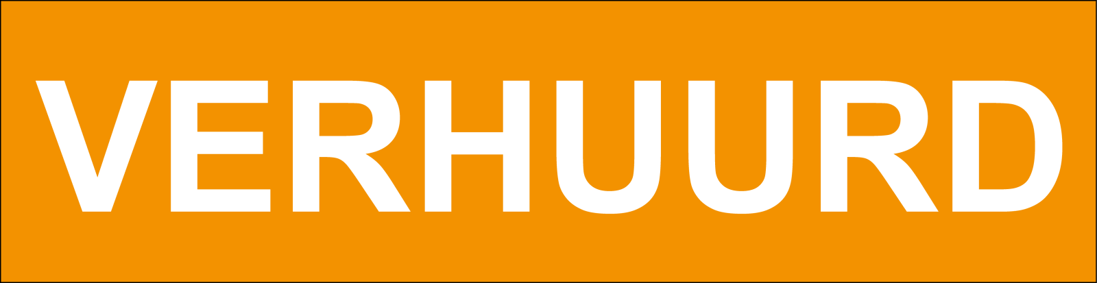 Verhuurd sticker oranje | 40 x 10 cm | 6 stuks - Ricard Pictogram stickers - 8718133053382