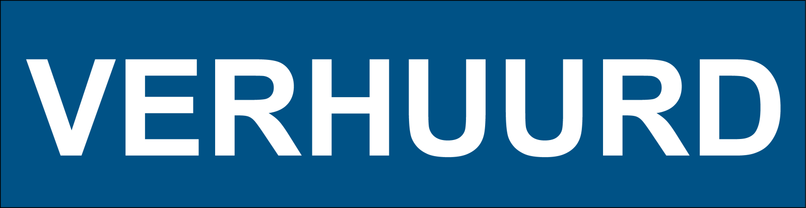 Verhuurd sticker blauw | 40 x 10 cm | 6 stuks - Ricard Pictogram stickers - 8718133053405