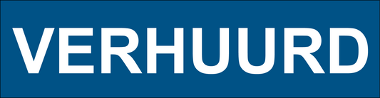Verhuurd sticker blauw | 40 x 10 cm | 6 stuks - Ricard Pictogram stickers - 8718133053405