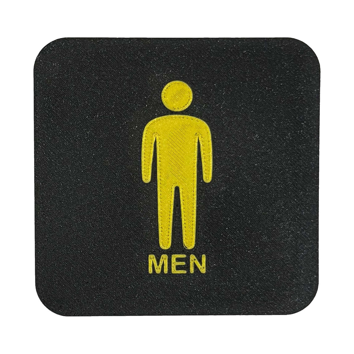 Toiletbordje Men (heren), 10 x 10 cm, Zwart-Goud