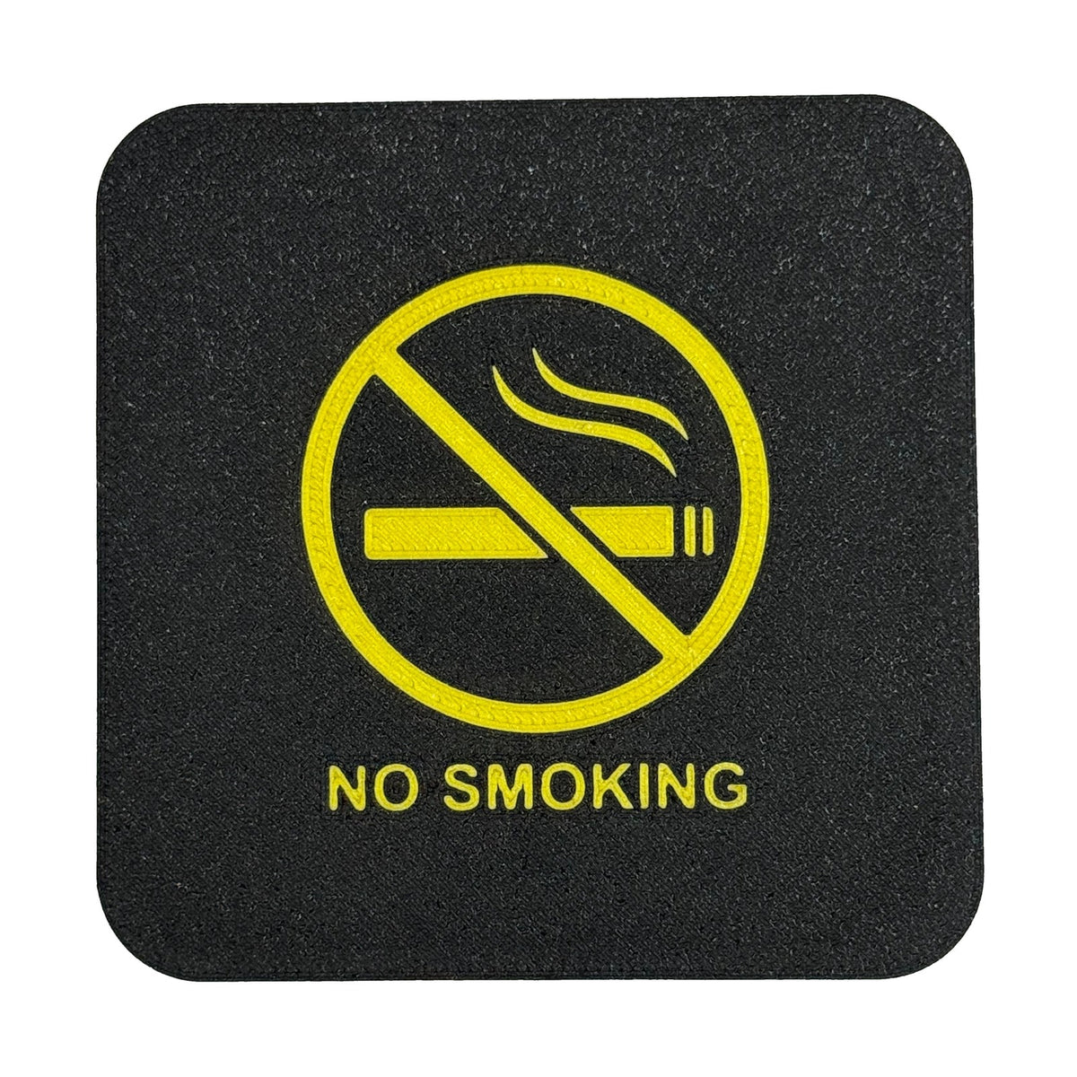 No Smoking bordje (verboden te roken), 10 x 10 cm, Zwart-Goud