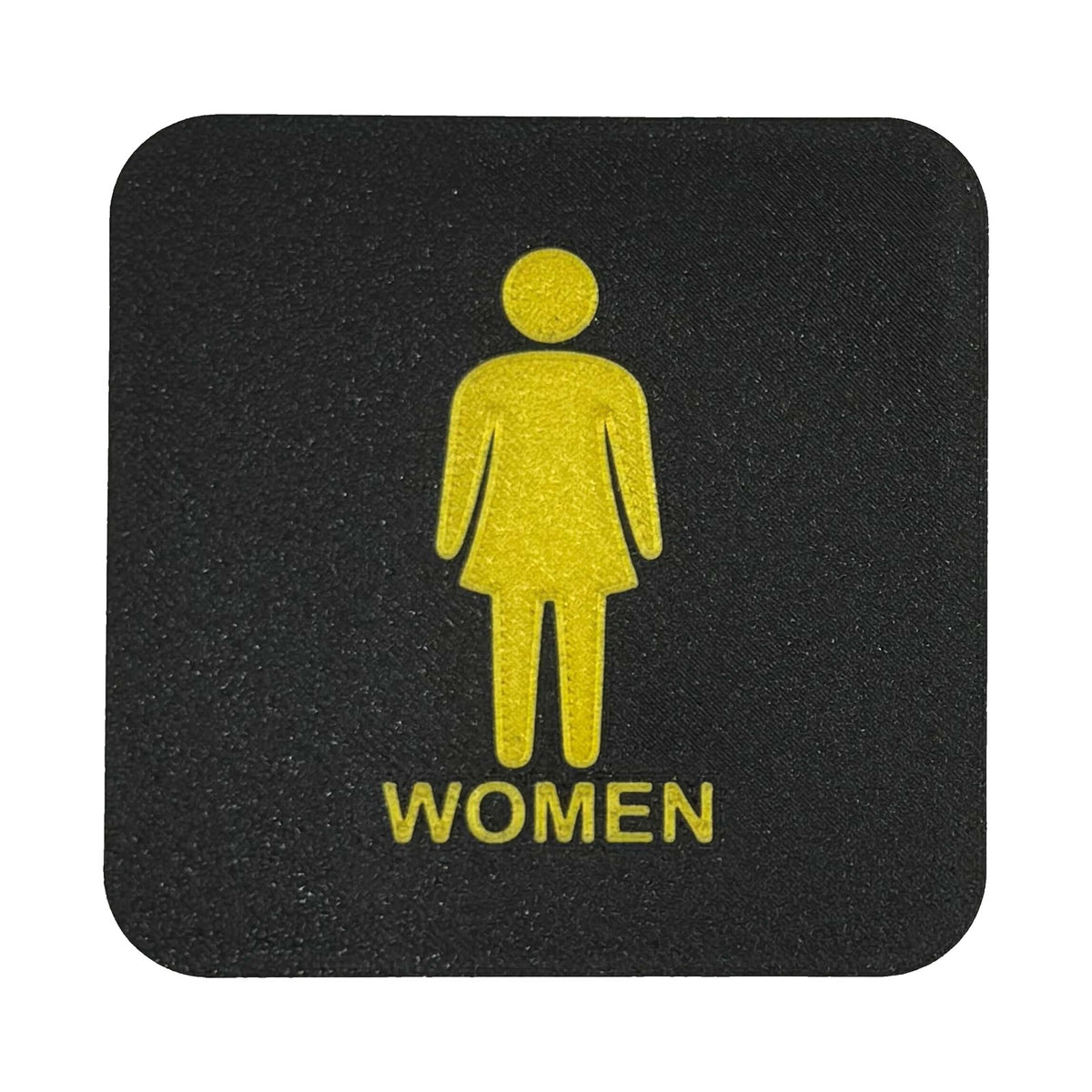 Toiletbordje Women (dames), 10 x 10 cm, Zwart-Goud