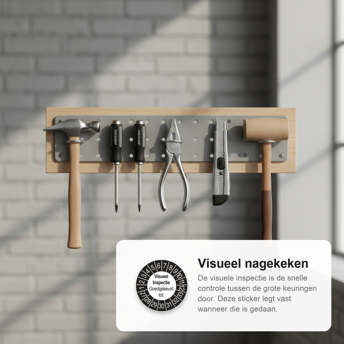 sfeerbeeld Visueel Inspectie Goedgekeurd tot Buiten Zwart