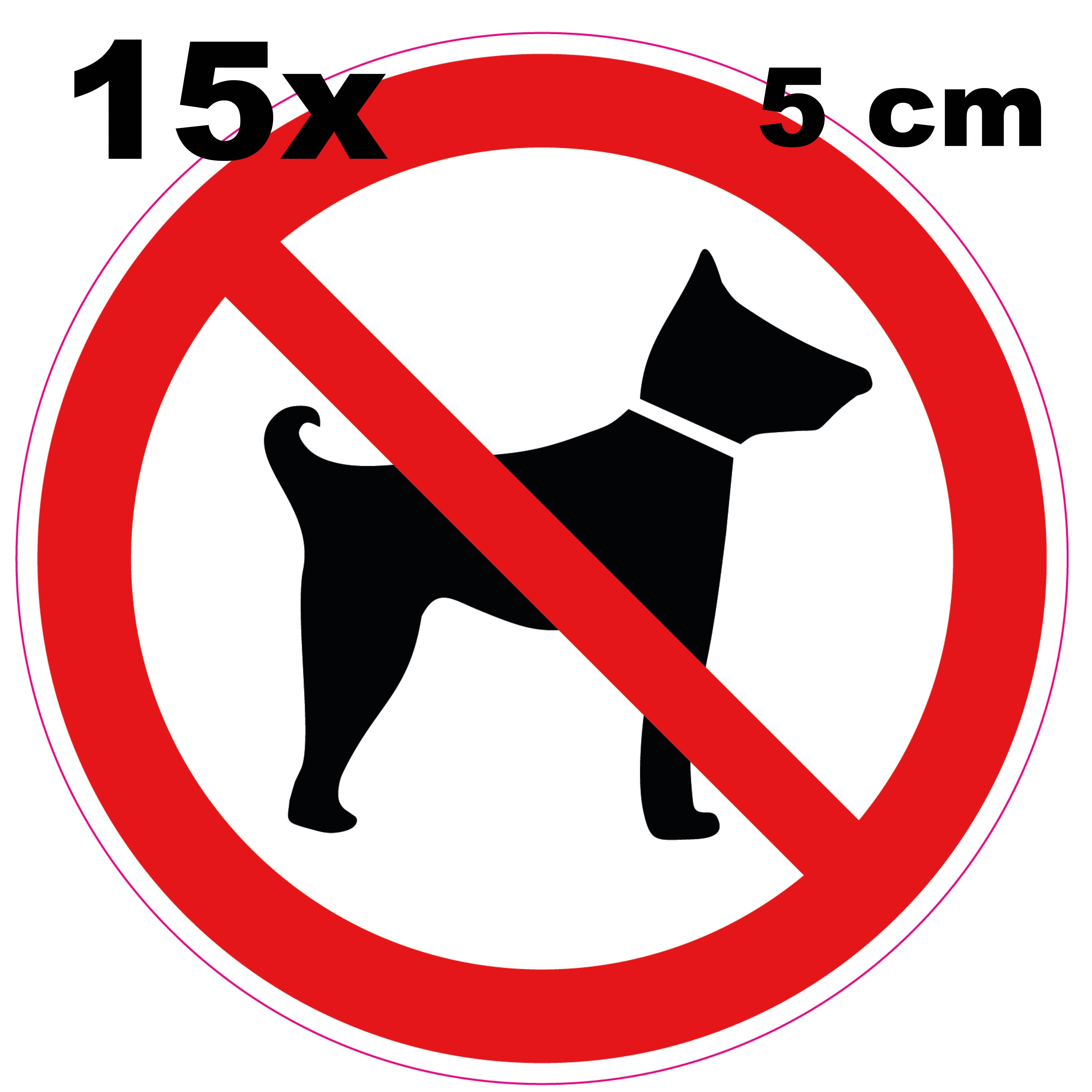 Rond Verboden voor Honden stickers | Pictogram