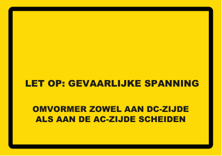 Omvormer zowel aan DC-zijde als aan de AC-zijde scheiden